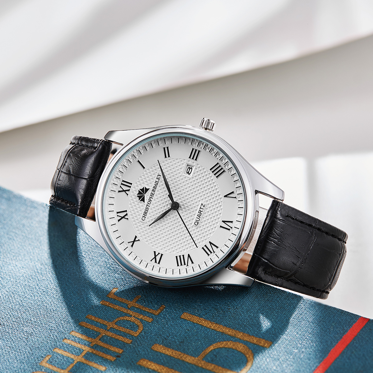 珂芮柏蒂英国cb手表正品男士商务真皮男士手表男疫情地区无法发货