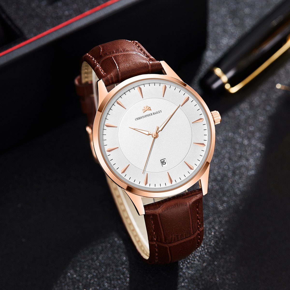 珂芮柏蒂英国cb 手表正品男士商务真皮男士手表男 疫情地区不发货